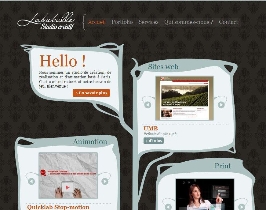 Labubulle - small creative studio of two French designers ( 25 Beautiful Portfolio Website Designs?nid=8241 )